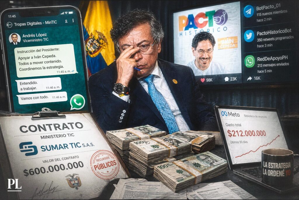 Tropas digitales de Petro impulsan la campaña de Cepeda